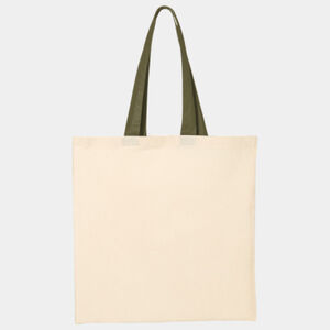 Economical Tote with Contrast-Color Handles Thumbnail