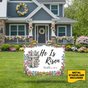 He Is Risen Easter Yard Sign Thumbnail