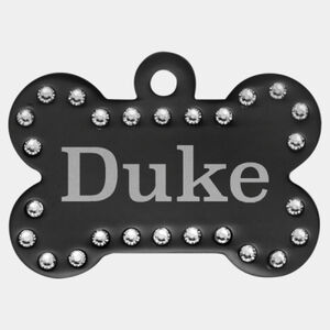 Personalized Swarovski Bling Bone Pet Tag Thumbnail