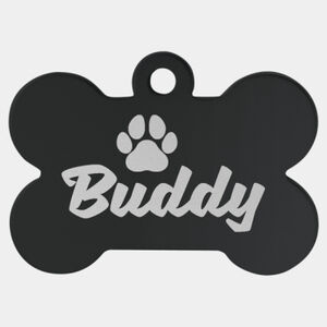 Personalized Aluminum Bone Pet Tag - Large Thumbnail