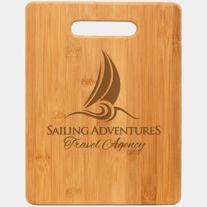 Personalized 11 1/2" x 8 3/4" Bamboo Rectangle Cutting Board Thumbnail