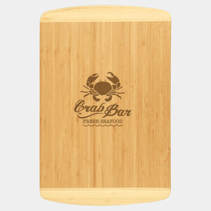 Personalized 18" x 12" Bamboo 2-Tone Cutting Board Thumbnail