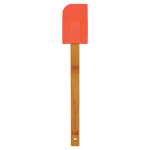 Personalized 11 3/4" Red Silicone Spatula with Bamboo Handle Thumbnail