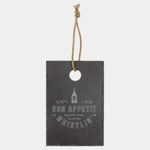 Personalized 9" x 6" Rectangle Slate Cutting Board with Hanger String Thumbnail