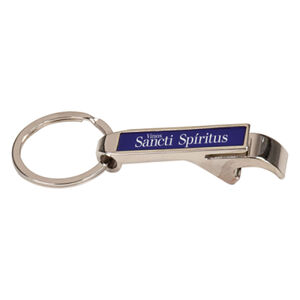 Personalized 2 1/2" Blue Laserable Bottle Opener Keychain Thumbnail