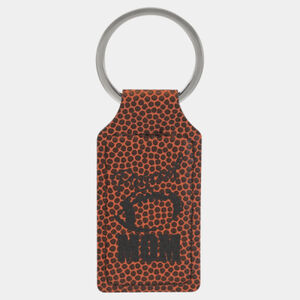 Personalized 2 3/4" x 1 1/4" Football Laserable Leatherette Rectangle Keychain Thumbnail
