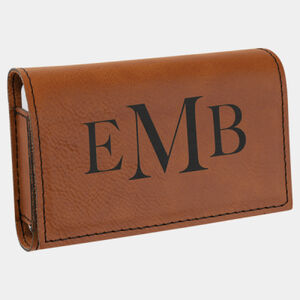 Personalized Rawhide Laserable Leatherette Pill Box with Separate Adjustable Containers Thumbnail