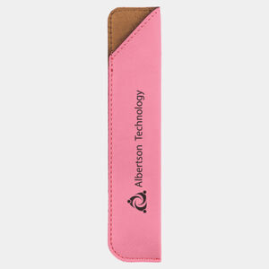Personalized 6 1/4" Pink Laserable Leatherette Pen Sleeve Thumbnail
