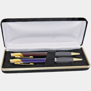 Personalized 6 1/2" x 2 3/4" Black Velvet Pen Case (Case only, pen not included) Thumbnail