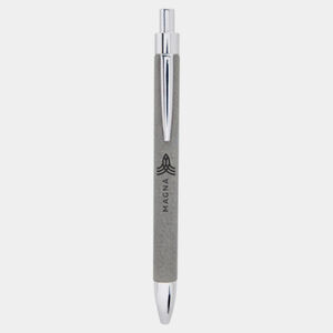 Personalized Gray Laserable Leatherette Pen Thumbnail