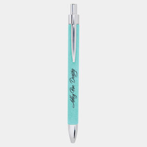 Personalized Teal Laserable Leatherette Pen Thumbnail