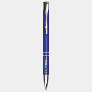 Personalized Blue with Silver Trim Laserable Pen Thumbnail