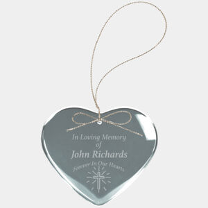 Personalized 2 1/2" Crystal Heart Ornament Thumbnail