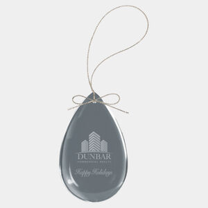 Personalized 3" Crystal Teardrop Ornament Thumbnail