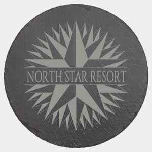 Personalized 9 3/4" Round Slate Decor with Foam Pads Thumbnail