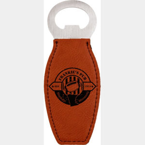 Rawhide Laserable Leatherette Bottle Opener with Magnet Thumbnail
