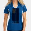 Women's Side Blocked Micropique Sport Wick ® Polo Thumbnail